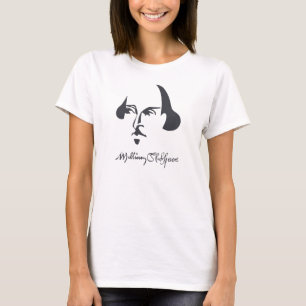 Camiseta Shakespeare simples com assinatura
