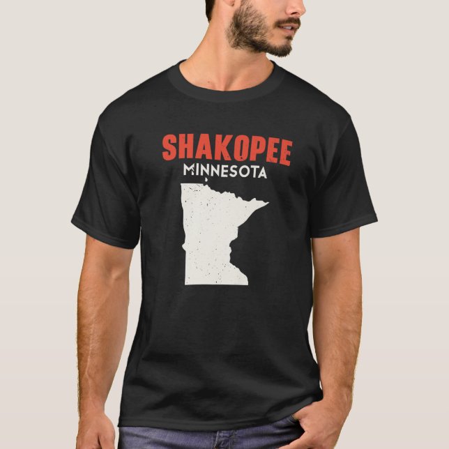 Camiseta Shakopee Minnesota EUA Estado América Viagem Minne (Frente)