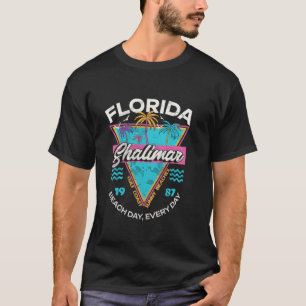 Camiseta Shalimar Flórida Vintage 80s Árvore de Palmeira Pr