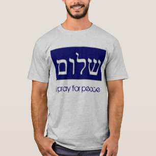 Camiseta shalom, eu pray para a paz