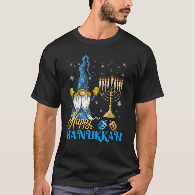 Camiseta Shalom Gnome Happy Hanukkah Chanukah (Frente)