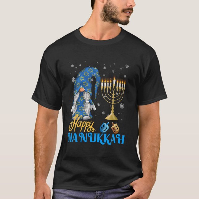 Camiseta Shalom Gnome Happy Hanukkah Chanukah (Frente)