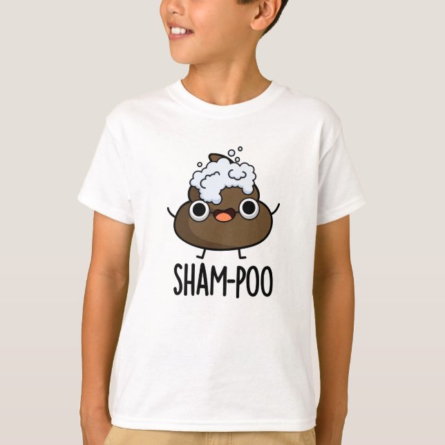 Camiseta Sham-Poo Engraçado Com Bolhas De Shampoo (Frente)