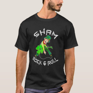 Camiseta Sham Rock And Roll Shamrock Guitar Rua