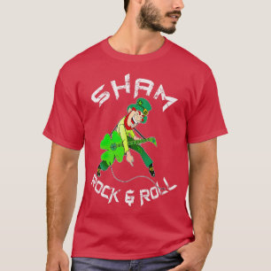 Camiseta Sham Rock And Roll Shamrock Guitar Rua