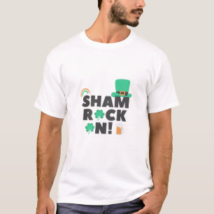 CAMISETA "SHAM ROCK N! "T-SHIRT DOS HOMENS