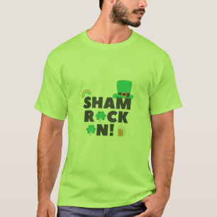 CAMISETA "SHAM ROCK N! "T-SHIRT DOS HOMENS