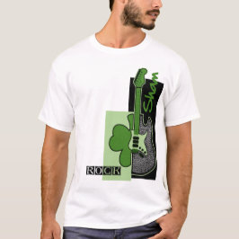 Camiseta Sham Rock. Rua Tema Música. Dia de Patrick