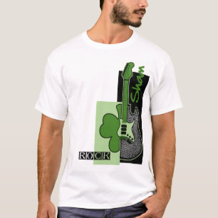 Camiseta Sham Rock. Rua Tema Música. Dia de Patrick
