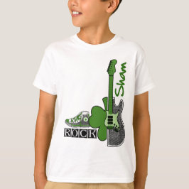 Camiseta Sham Rock. Rua Tema Música. Dia de Patrick