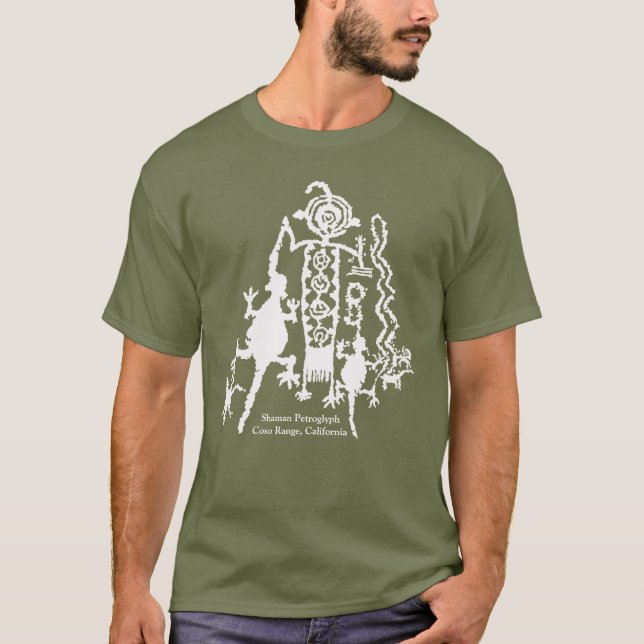 Camiseta Shaman Petroglicph - Coso Range, California T-Shir (Frente)