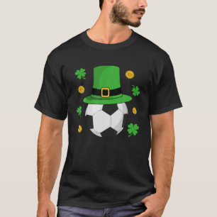 Camiseta Shamroc de chapéu de futebol do Dia de São Patríci