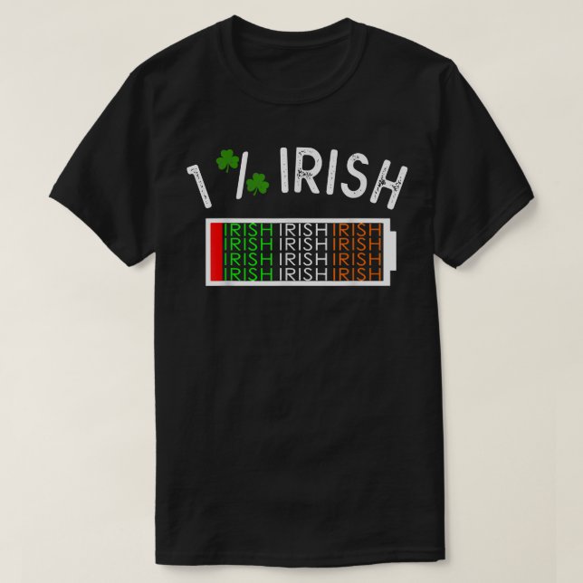 Camiseta Shamrock 1 Irish Ireland Funny Dia de São Patrício (Frente do Design)