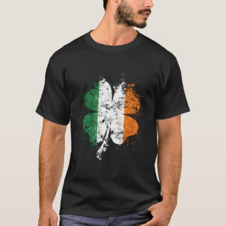 Camiseta Shamrock Afastado Bandeira Irlandesa Stpatrick Ire