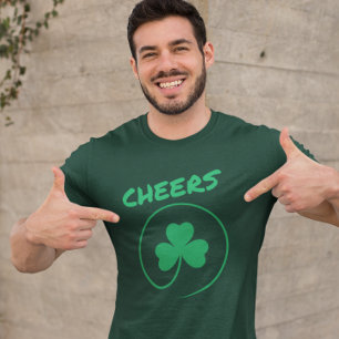 Camiseta Shamrock Clover Irish Ireland Cheers Rua de Patric