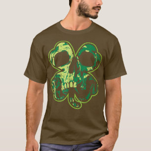 Camiseta Shamrock Clover Skull Cool Irish St Patricks Day M