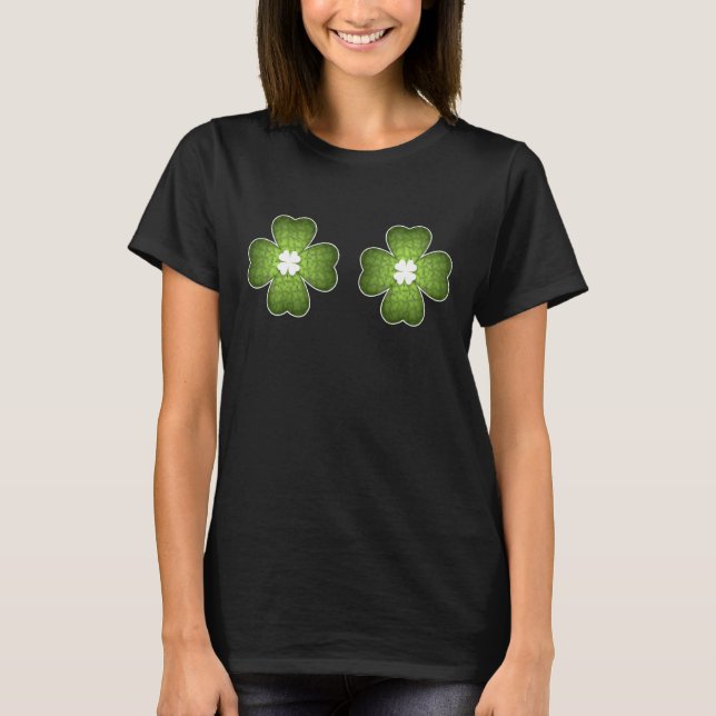 Camiseta Shamrock de arte da ilustração do dia de São Patrí (Frente)