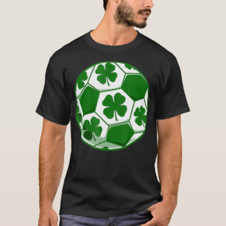 Camiseta Shamrock de Dia de São Patrício de bola de futebol
