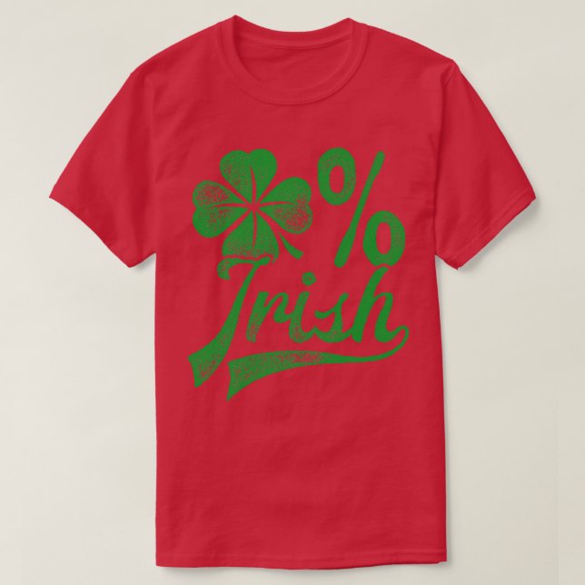 Camiseta Shamrock de Dia de São Patrício Engraçado Irlandês (Frente do Design)