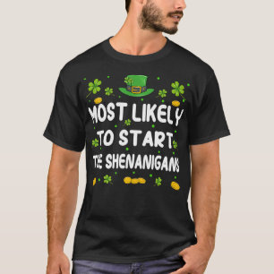 Camiseta Shamrock De Dia de São Patrício Mais Provável Para