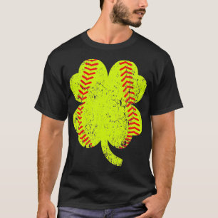 Camiseta Shamrock de Softball Quatro Dia de São Patrício de