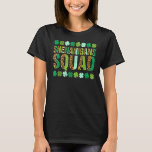 Camiseta Shamrock Dia de São Patrício Shenanigans Squad Luc