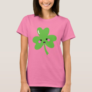 Camiseta shamrock do trevo do kawaii