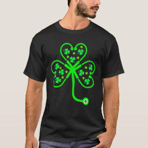 Camiseta Shamrock Fantástico Stethoscope Enfermeira Doutor