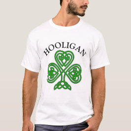 Camiseta Shamrock Hooligan Ruas Engraçadas. Dia de Patrick