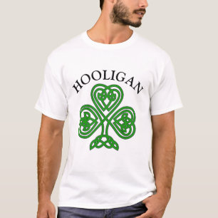 Camiseta Shamrock Hooligan Ruas Engraçadas. Dia de Patrick