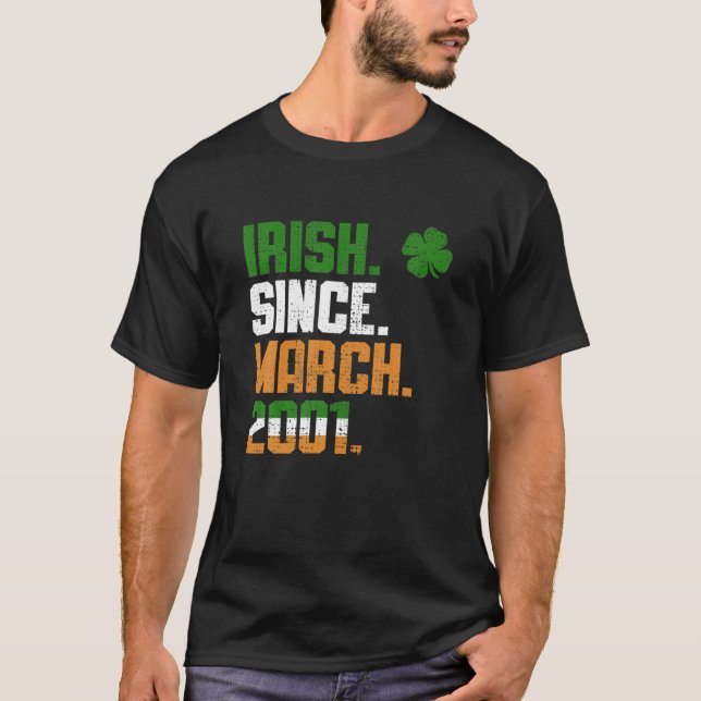 Camiseta Shamrock Irish Desde Março De 2001 Legend St Patri (Frente)