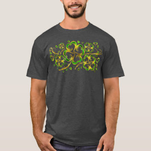 Camiseta Shamrock Irlandês Fourleaf Lucky Clover