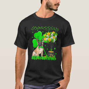 Camiseta Shamrock Leprechaun Hat French Bulldog Rua Patrick