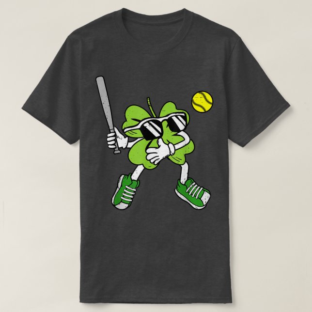 Camiseta Shamrock Lucky Clover Irish Rua Patrick (Frente do Design)