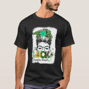 Camiseta Shamrock Messy Bun Lucky Respiratório Pat