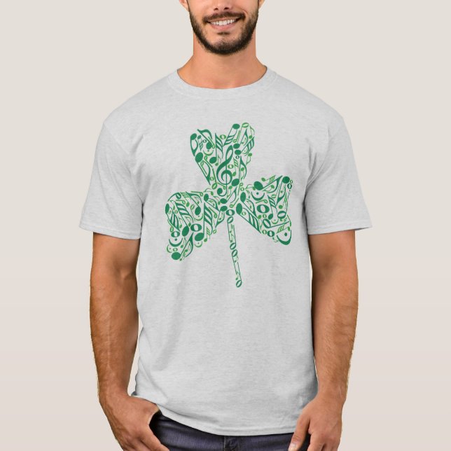 Camiseta Shamrock Music Notes (Frente)