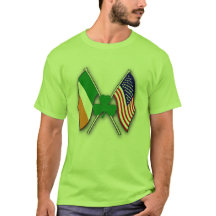 Shamrock 'n USA & IRISH Flags