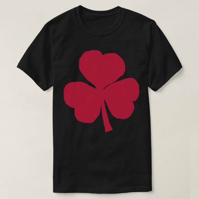 Camiseta Shamrock no Dia de São Patrício Viva Magenta (Frente do Design)