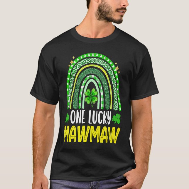 Camiseta Shamrock One Lucky Mawmaw St Patrick's Day Family  (Frente)