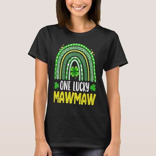 Camiseta Shamrock One Lucky Mawmaw St Patrick's Day Family  (Frente)