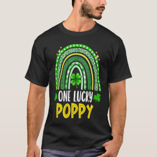 Camiseta Shamrock One Lucky Poppy Dia de São Patrício Famil
