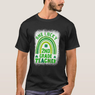 Camiseta Shamrock One Lucky Teacher Dia de São Patrício Ble