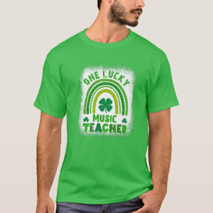 Camiseta Shamrock One Lucky Teacher Dia de São Patrício f