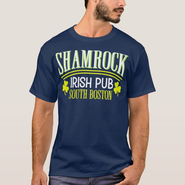 Camiseta Shamrock Pub Sul Boston Dia de São Patrício irland (Frente)