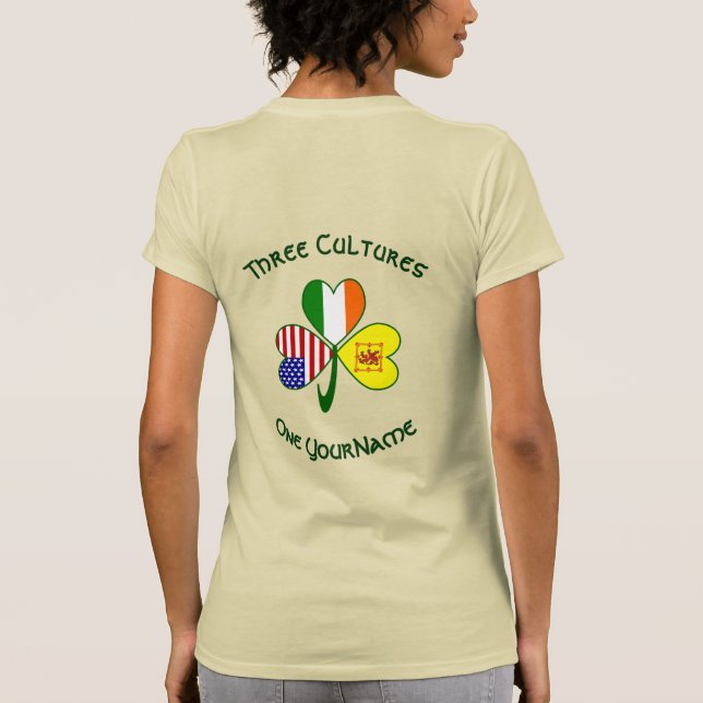 Camiseta Shamrock Scotland Lion Rampant Ireland USA Women's (Verso)