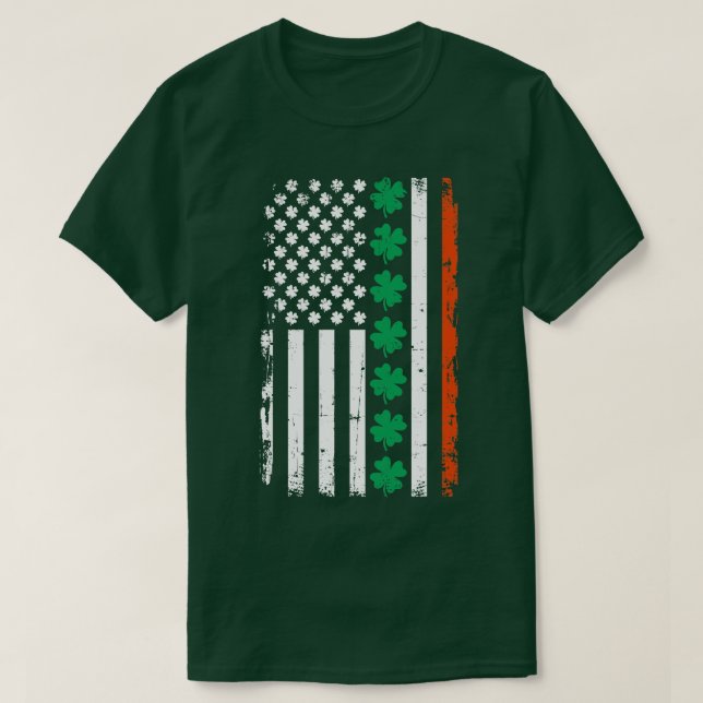Camiseta Shamrock USA Dia de São Patrício 1 (Frente do Design)