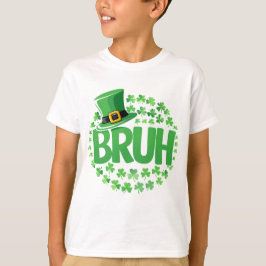 Camiseta Shamrock Verde Bruh Leprechaun Rua Pat