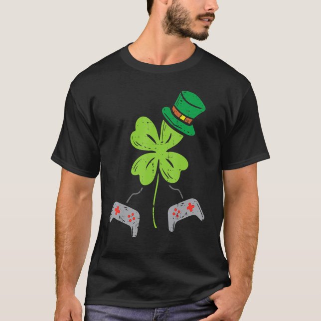 Camiseta Shamrock Video Game Controller Boy (Frente)