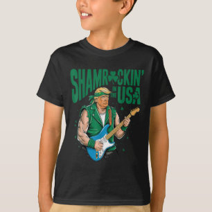 Camiseta Shamrockin Nos Eua, Engraçada Trump St Patricks