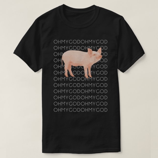 Camiseta Shane Dawson Oh Meu Deus Porco (Frente do Design)